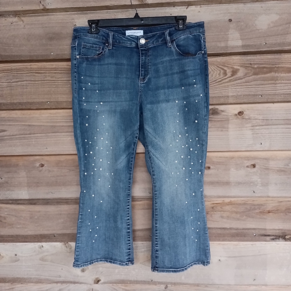 Lane Bryant Mid Rise Essential Stretch Kick Boot Jeans